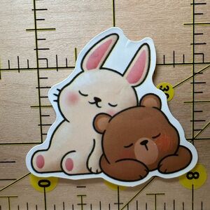 💜13/$13 +Bundle Sticker Sale | Rabbit and Bear Animal Waterproof Sticker